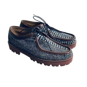BASS HARRIS TWEED WALLACE MOC SHOES SIZE 10